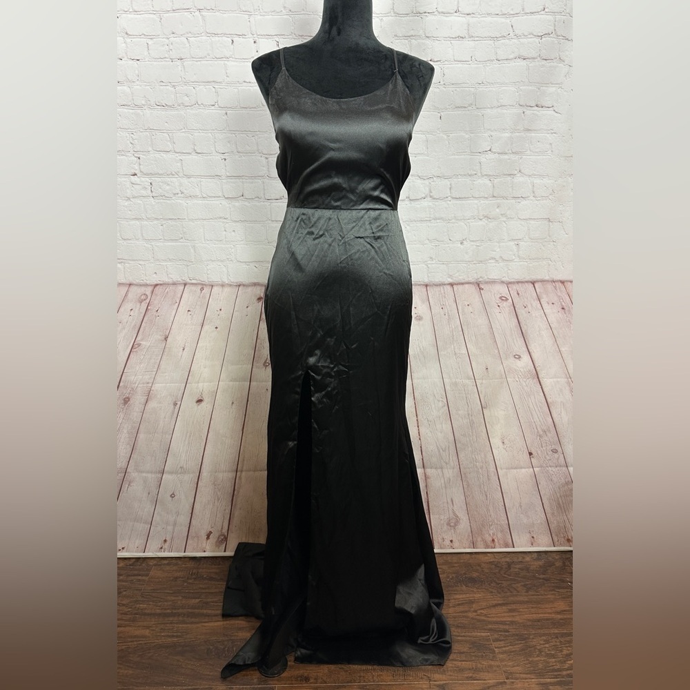 Babyonline‎ black satin sleeveless Formal Evening Prom Cocktail Wedding